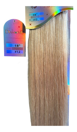 Extensión Cabello Remy 100% Humano 18 PLG Diamond Rubios Color 12