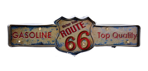 Cartel Led Decorativo Vintage 220v Route 66 - Oferta Tutti
