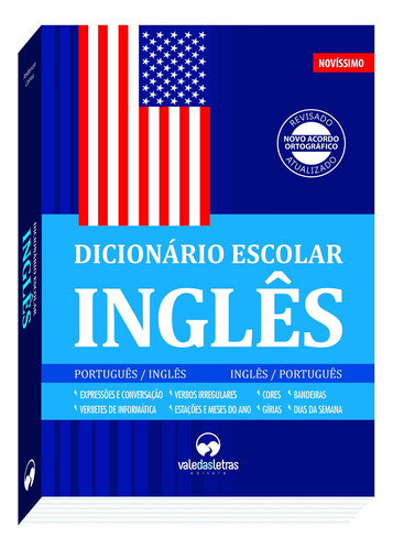 Dicionário escolar de inglês, de Correa, Anderson. Editora Vale das Letras LTDA, capa mole em inglés/português, 2019