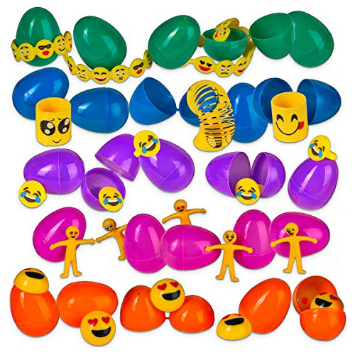Neliblu Emoji Toy Filled Favor Eggs - 30 Brillante Y Colorid