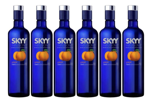 Vodka Skyy Apricot Caja X6 Infusions 750ml - Fullescabio