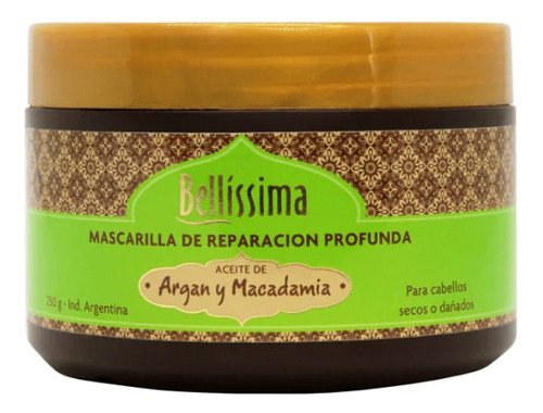 Mascara Tratamiento Capilar Argan Macadamia Bellissima 250g