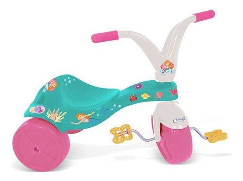 Triciclo Velotrol Sereia Infantil Xalingo Verde E Rosa