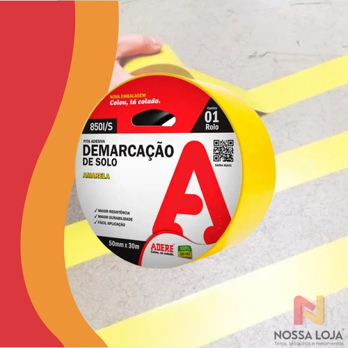 Fita Demarcação Solo 50mm X 30m Várias Cores Adere
