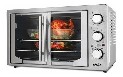 Horno de mesa eléctrico Oster TSSTTVFDXL 42L acero inoxidable 127V