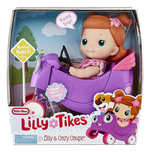 Lilly Doll Tikes & Cozy Coupe Muñeca Con Auto Little Tikes 