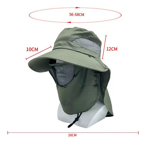 Sombrero Para El Sol Gorracon Proteccion Cuello Y Cara