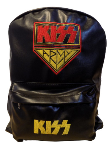  Mochilas De Kiss Cuero Bordadas Rockería Que Sea Rock