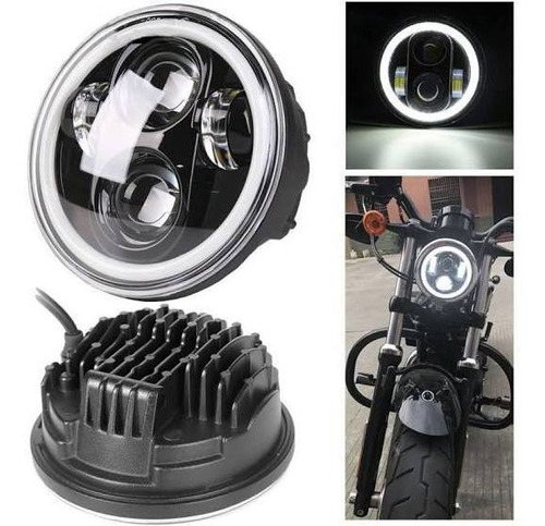 Faro Led Para Motocicleta Café Racer Y Harley Davidson