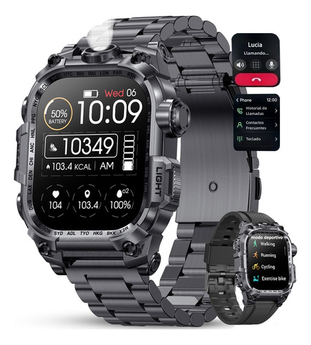 Reloj Inteligente Hombre Reloj Inteligente Bluetooth Llamada