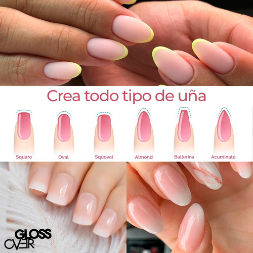 Gloss Over Creator Flow Clear Gel Extensión De Uña Sin Pincel Color Transparente