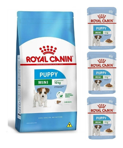 Kit Mini Puppy 1kg E 3 Sachês Mini Puppy 85g Royal Canin