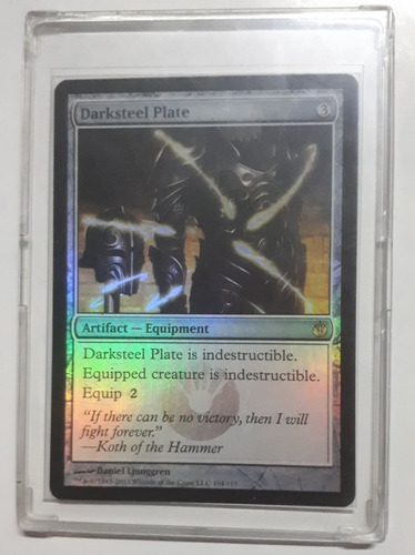 Magic Mtg Darksteel Plate - Mirrodin Besieged (foil)