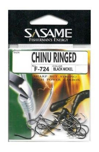 Anzol Sasame Chinu Ringed F-724 - Níquel negro - Tamanho 7