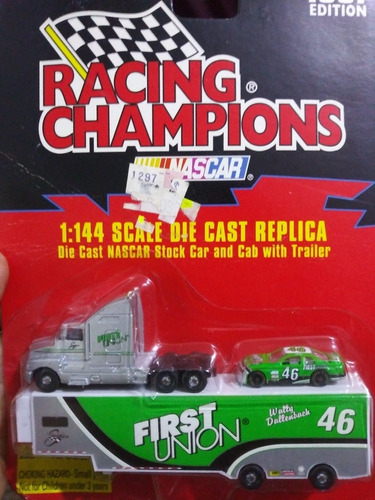 Carrito Escala 1:144replica Carro Y Trailer Racing Champions