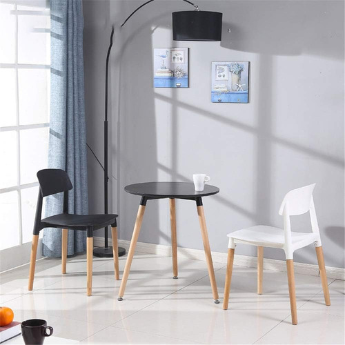 Set de 4 Sillas de Comedor Estocolmo con Patas de Madera | Sillas Modernas con Estilo Nordico Minimalista