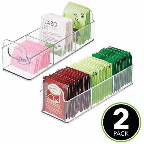 Organizador Para Mesa De Sobres De Te  Transparente 2pz