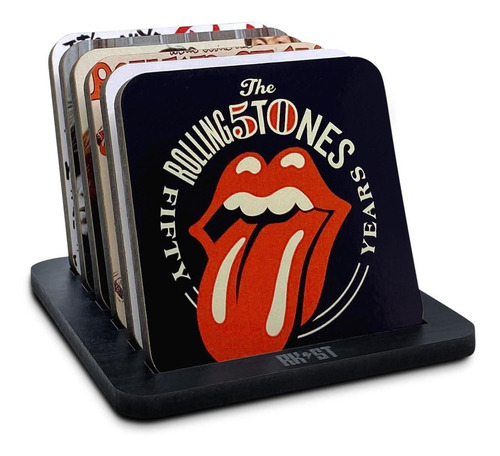 Kit Porta Copos Banda Rolling Stones Rock Clássico Rockspot