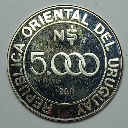 Uruguay - 5000 Nuevos Pesos 1988 - Km 99 (ref 124)