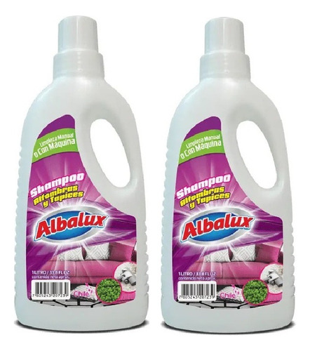 Pack 2 Shampoo Alfombra Albalux 1 Litro C/u