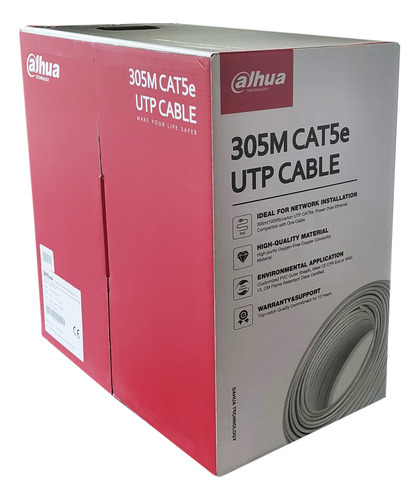 Cable Utp Cat5e Dahua Pfm920i-5eun 100% Cobre 305mts