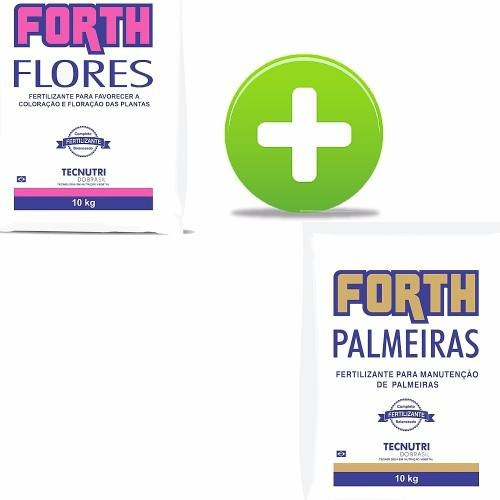 Adubo Palmeiras 10kg + Forth Flores 10kg Induz Florecao