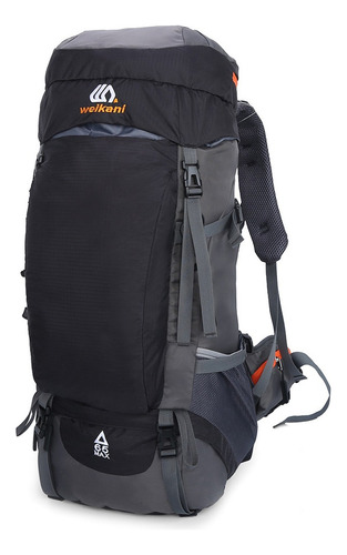 Negro 65l Mochila De Senderismo Impermeable Al Aire Libre De