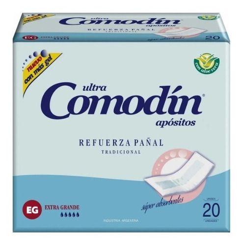 Comodin Apòsito Refuerza Pañal Xg X 20 Unidades Adulto Extra