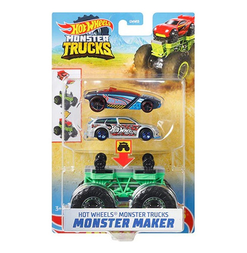 Monster Trucks Hot Wheels Diseña Tu Monstruo 2 Autos