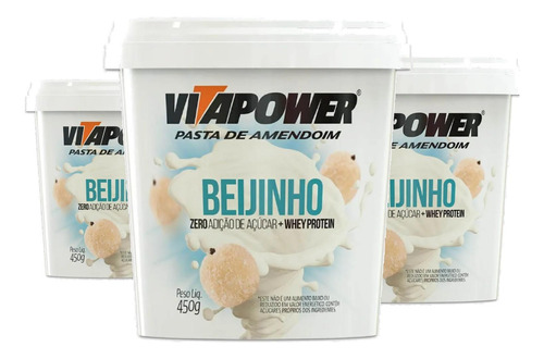 Pasta De Amendoim Vitapower Beijinho C/ Whey 450g