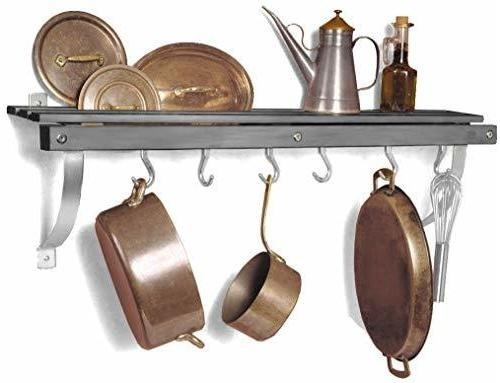 J.k. Adams 36-inch-by-11-inch Montado En La Pared Pot Rack,