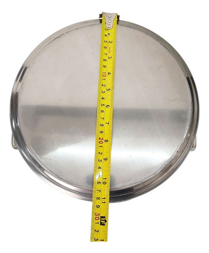 Caçarola De Indução Panela Inox Rasa Cooktop 12 Litros 30cm