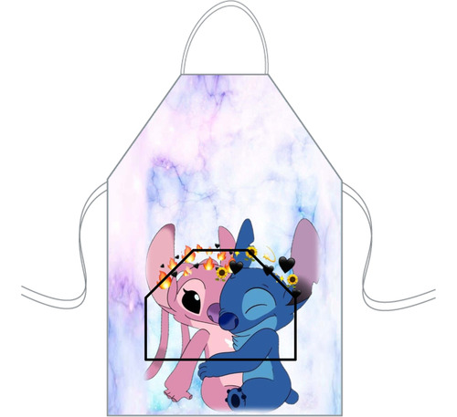 Delantal Cocina Mediano Para Niños Mini Chef Personalizado Stich Y Angel 5 Personalizado