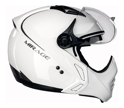 Capacete Moto Peels Mirage Classic Aberto Cor Branco com Grafite Tamanho do capacete 56