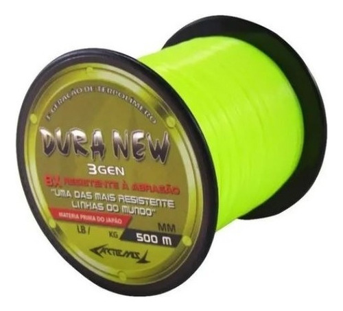 Linha Dura New Amarelo 0,37mm/37lb 18kg 500m Monofilamento 