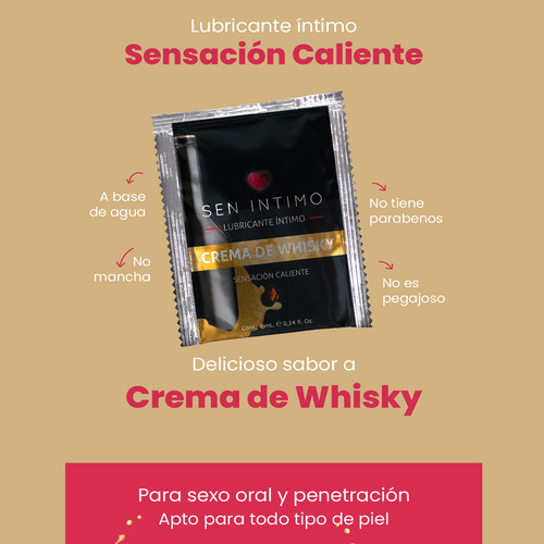 Lubricante Intimo Caliente 7 Ml Sen Intimo Comestible