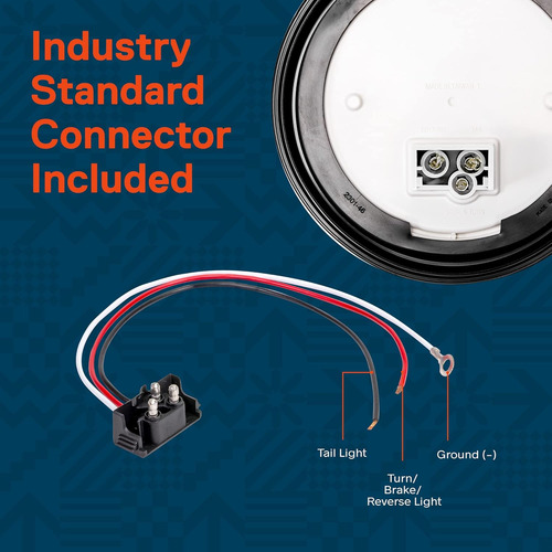 Ols 10,2 Cm Ronda Rojo Led Turn Stop Remolque Cola Luz ...