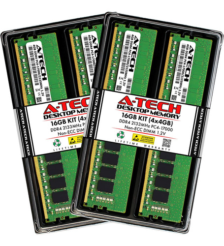 A-tech 16gb (4x4gb) Ddrmhz Udimm Pc(pcp) Cl15 Dimm Módulos