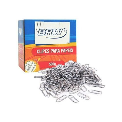 Clips De Papel Galvanizado Nº 8.0 Brw Caixa Com 500gr