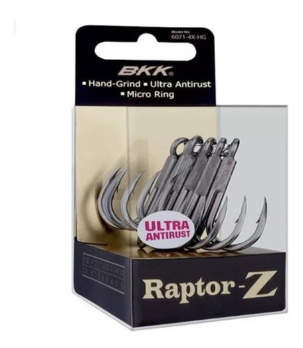 Anzuelo Triple Bkk Raptor Gante Pesca Inoxidable Fuerte 3/0