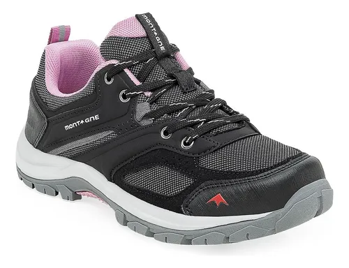 ZAPATILLAS MONTAGNE TREKKING CROSSLAND MUJER DAMA GRIS PETROLEO