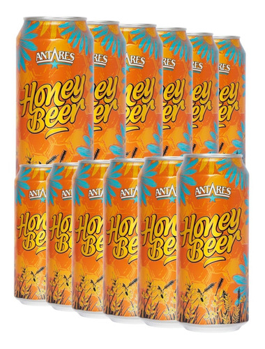 Cerveza Antares Honey 473ml. Lata Pack X 12 - Artesanal