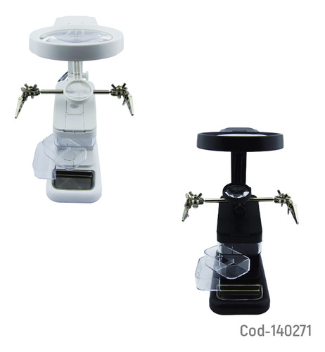 Tercera Mano Con Doble Lupa 10 Led Modelo Th-7026 P/ Cautin