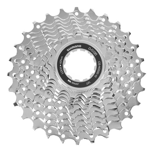 Cassete Shimano Cs-hg500 12/28d 10 Velocidades Bike Ciclismo Cor Prateado Quantidade máxima de dentes 28 Quantidade mínima de dentes 12