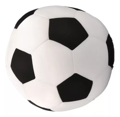 Bola de Futebol Colorida de Pelúcia Vermelha e Preta Grande