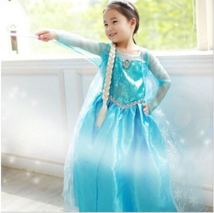 Vestidos Disfraz Frozen Elsa Azul