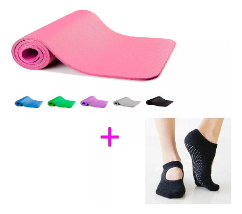 Pack  Tapete Para Yoga + Tin De Yoga Pilates Ballet Fitness