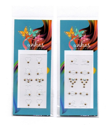 Adesivos Unha Brancos Unhas Bonita