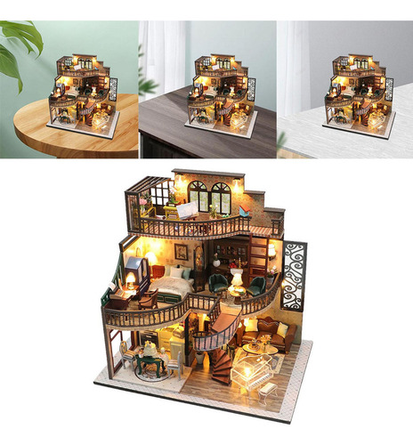 Nuevo Kits De Montaje De Casa De Muñecas De Madera, Arte En