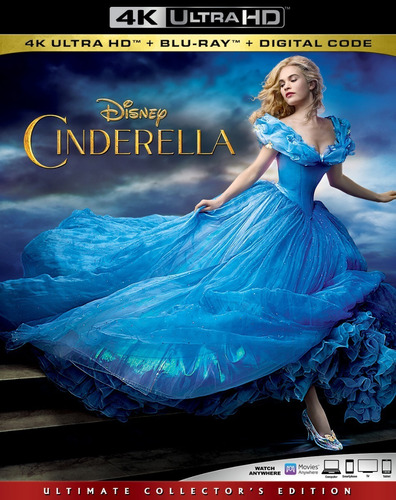 4k Ultra Hd + Blu-ray Cinderella / Cenicienta 2015